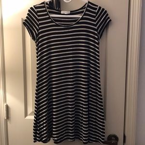 Black and White Striped Dress